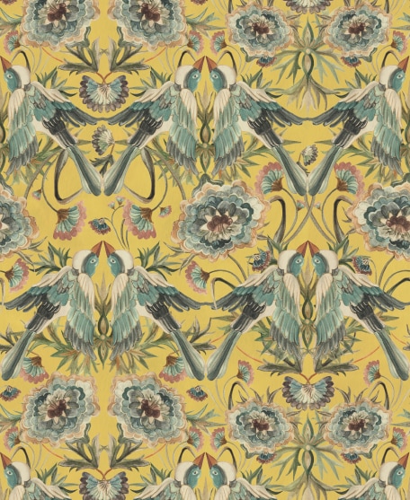 Paloma Wallpaper - House of Heras - Gardens of Andalucia - Lookbook - Swatch - Colorway: Sunshine