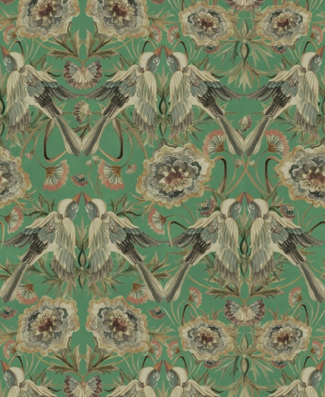 Paloma Wallpaper - House of Heras - Gardens of Andalucia - Lookbook - Swatch - Colorway: Spring Green