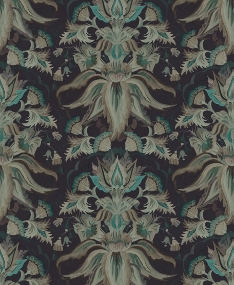 Sunset Lillies - House of Heras - Gardens of Andalucia - Lookbook - Swatch - Colorway: Deep Sea