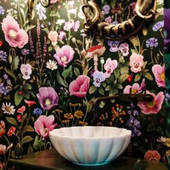 Garden of Dreams Wallpaper - Fleur Harris - Enchanted Gardens Collection - Colorway: Dark Moss - Insitu