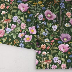 Garden of Dreams Wallpaper - Fleur Harris - Enchanted Gardens Collection - Colorway: Dark Moss - Roll