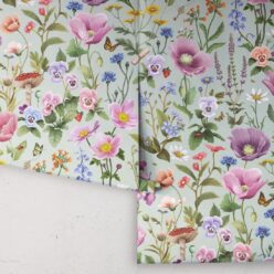 Garden of Dreams Wallpaper - Fleur Harris - Enchanted Gardens Collection - Colorway: Mint Grey - Roll