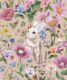 Garden of Bunnies Wallpaper - Fleur Harris - Enchanted Gardens Collection - Colorway: Autumn Taupe - Swatch