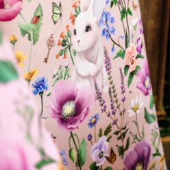 Garden of Bunnies Wallpaper - Fleur Harris - Enchanted Gardens Collection - Colorway: Autumn Taupe - Roll