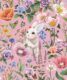 Garden of Bunnies Wallpaper - Fleur Harris - Enchanted Gardens Collection - Colorway: Pink Bloom - Swatch