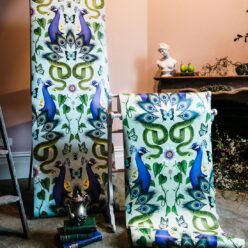 Garden of Elysium Wallpaper - Fleur Harris - Enchanted Gardens Collection - Colorway: Ethereal Blue - Insitu