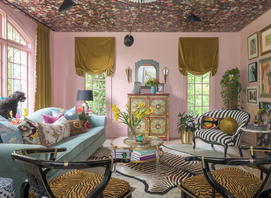 Flower Pool Wallpaper • Justine Dennen • Ceiling Wallpaper • Maximalism