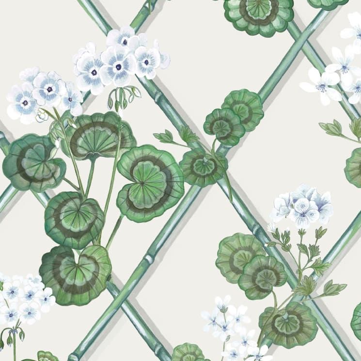 Primrose Garden Wallpaper - Maine House Interiors - Lookbook Gallery - Colourway: Blue - Swatch