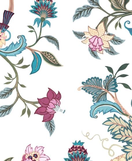 Fantasia Wilds Wallpaper - Iryna Ruggeri - Colorway: White - Lookbook