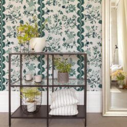 Fantasia Wilds Wallpaper - Wallpaper Republic - by Iryna Ruggeri - Nature’s Tapestry Collection - Colorway: Jade - Insitu