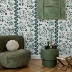 Fantasia Wilds Wallpaper - Iryna Ruggeri - Lookbook Gallery -Colorway: Jade - Insitu