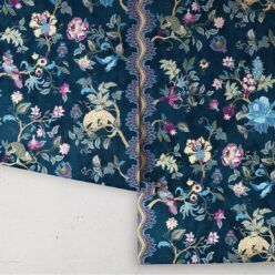 Fantasia Wilds Wallpaper - Wallpaper Republic - by Iryna Ruggeri - Nature’s Tapestry Collection - Colorway: Navy - Roll