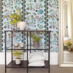 Fantasia Wilds Wallpaper - Wallpaper Republic - by Iryna Ruggeri - Nature’s Tapestry Collection - Colorway: Sky - Insitu