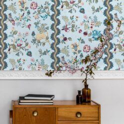 Fantasia Wilds Wallpaper - Wallpaper Republic - by Iryna Ruggeri - Nature’s Tapestry Collection - Colorway: Sky - Insitu