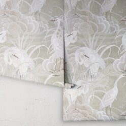 Water Birds Wallpaper - Bethany Linz - My Sydney Collection - Colourway: Beige - Roll