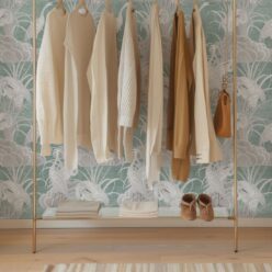 Water Birds Wallpaper - Bethany Linz - My Sydney Collection - Colourway: Duck Egg - Insitu