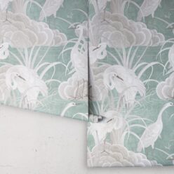 Water Birds Wallpaper - Bethany Linz - My Sydney Collection - Colourway: Duck Egg - Roll
