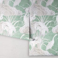 Water Birds Wallpaper - Bethany Linz - My Sydney Collection - Colourway: Mint - Roll