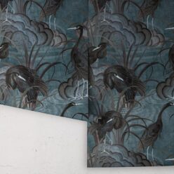 Water Birds Wallpaper - Bethany Linz - My Sydney Collection - Colourway: Night - Roll