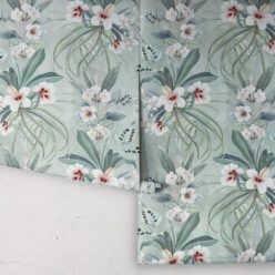 Hibiscus at Double Bay Wallpaper - Bethany Linz - My Sydney Collection - Colourway: Duck Egg - Roll