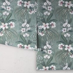 Hibiscus at Double Bay Wallpaper - Bethany Linz - My Sydney Collection - Colourway: Khaki - Roll