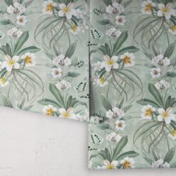 Hibiscus at Double Bay Wallpaper - Bethany Linz - My Sydney Collection - Colourway: Tangerine - Roll