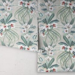 Hibiscus at Double Bay Wallpaper - Bethany Linz - My Sydney Collection - Colourway: Whitewash - Roll
