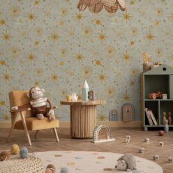 The Milky Way Wallpaper - Bethany Linz - My Sydney Collection - Colourway: Beige - Insitu