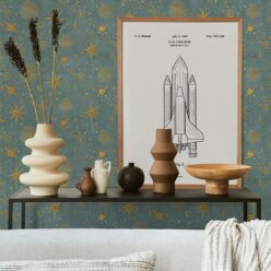 The Milky Way Wallpaper - Bethany Linz - My Sydney Collection - Colourway: French Blue - Insitu
