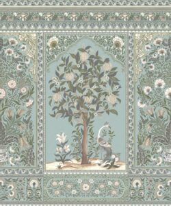Pavilion Mural - Palace Grove Collection - M&K Studio - Swatch - Colorway: Duck Egg