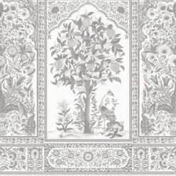 Pavilion Mural - Palace Grove Collection - M&K Studio - Swatch - Colorway: Ivory