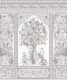 Pavilion Mural - Palace Grove Collection - M&K Studio - Swatch - Colorway: Ivory