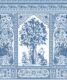 Pavilion Mural - Palace Grove Collection - M&K Studio - Swatch - Colorway: Sapphire