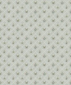 Floret Wallpaper - Palace Grove Collection - M&K Studio - Swatch - Colorway: Duck Egg