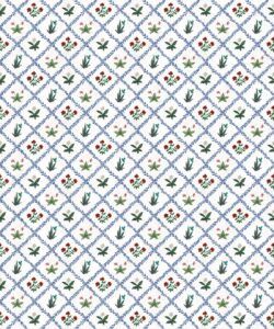 Floret Wallpaper - Palace Grove Collection - M&K Studio - Swatch - Colorway: Ruby