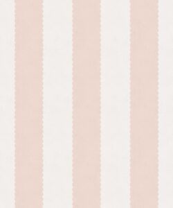 Scallop Stripe Wallpaper - Palace Grove Collection - M&K Studio - Swatch - Colorway: Antique Rose