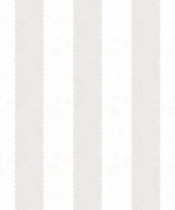Scallop Stripe Wallpaper - Palace Grove Collection - M&K Studio - Swatch - Colorway: Ivory