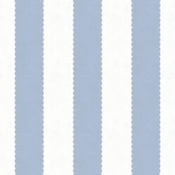 Scallop Stripe Wallpaper - Palace Grove Collection - M&K Studio - Swatch - Colorway: Sapphire