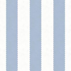 Scallop Stripe Wallpaper - Palace Grove Collection - M&K Studio - Swatch - Colorway: Sapphire