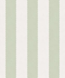 Scallop Stripe Wallpaper - Palace Grove Collection - M&K Studio - Swatch - Colorway: Willow