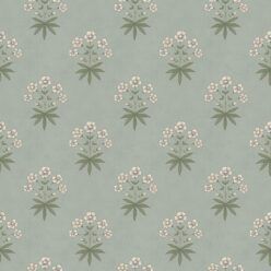 Geranium Wallpaper - Palace Grove Collection - M&K Studio - Swatch - Colorway: Duck Egg