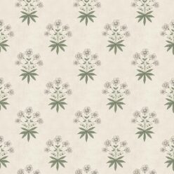 Geranium Wallpaper - Palace Grove Collection - M&K Studio - Swatch - Colorway: Linen