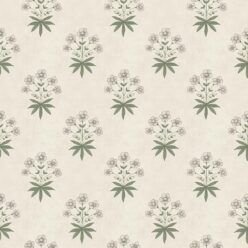 Geranium Wallpaper - Palace Grove Collection - M&K Studio - Swatch - Colorway: Linen