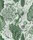 Peacock Garden Wallpaper - Palace Grove Collection - M&K Studio - Swatch - Colorway: Emerald