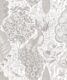 Peacock Garden Wallpaper - Palace Grove Collection - M&K Studio - Swatch - Colorway: Ivory