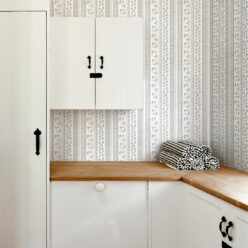 Ribbon Wallpaper - Palace Grove Collection - M&K Studio - Insitu - Colorway: Ivory