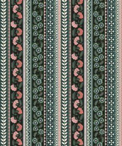 Ribbon Wallpaper - Palace Grove Collection - M&K Studio - Swatch - Colorway: Jewel