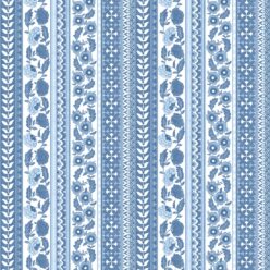 Ribbon Wallpaper - Palace Grove Collection - M&K Studio - Swatch - Colorway: Sapphire