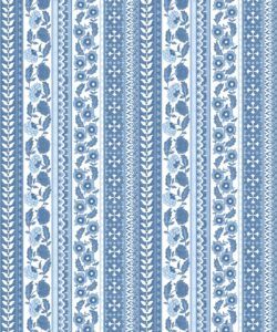 Ribbon Wallpaper - Palace Grove Collection - M&K Studio - Swatch - Colorway: Sapphire