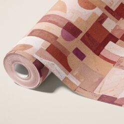 Facet Type II Vinyl Wallpaper - Colourway: Peach - Roll - Commercial Wallcoverings
